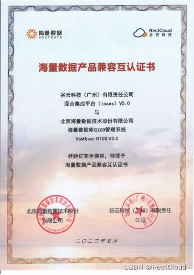 谷云科技与海量数据完成产品兼容性互认证,共促IT生态协同发展